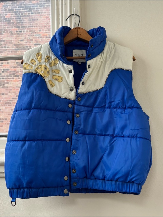 Sea New York Jackets & Blazers - Sea New York Blue Puffer Vest